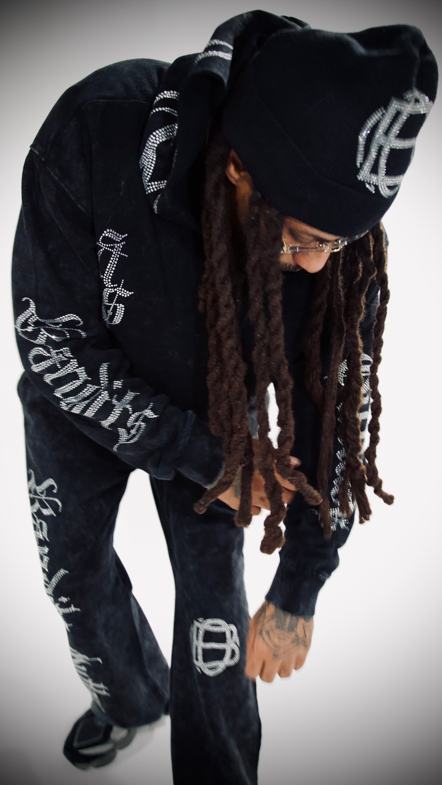 Bandits Outlaws Heavyweight Acid wash stacked pants set