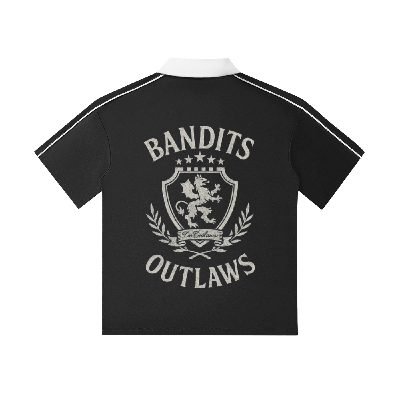 Contrast Collar Short-Sleeve Polo Shirt