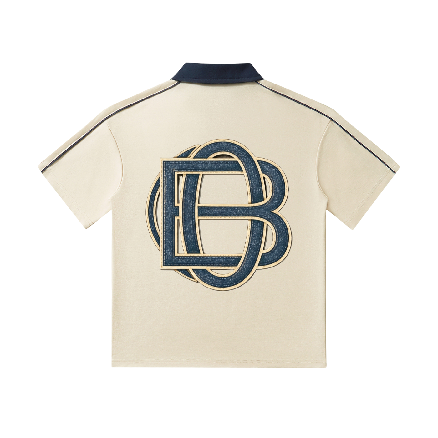 Contrast Collar Short-Sleeve Polo Shirt