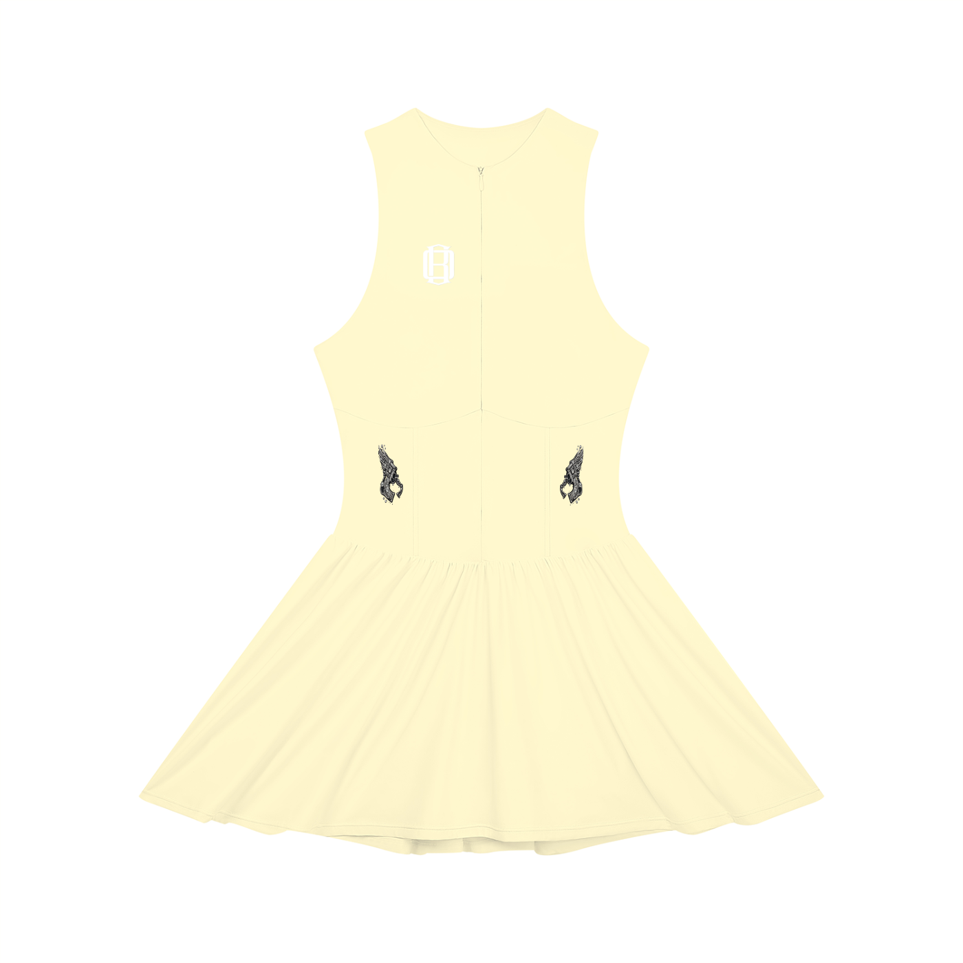 Women’s Ruched Sleeveless Full-Zip Dress