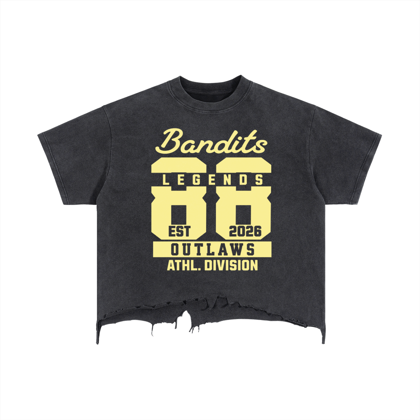 Vintage Wash Boxy Distressed Hem T-Shirt