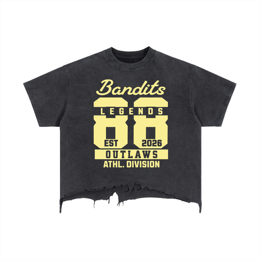Vintage Wash Boxy Distressed Hem T-Shirt
