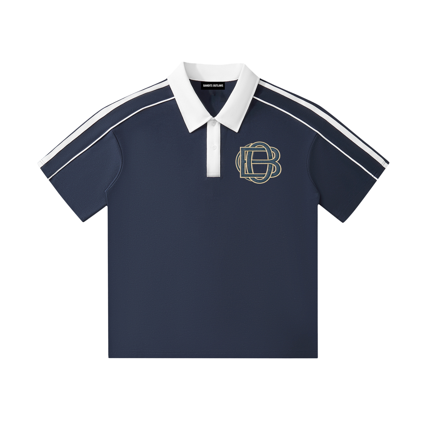 Contrast Collar Short-Sleeve Polo Shirt