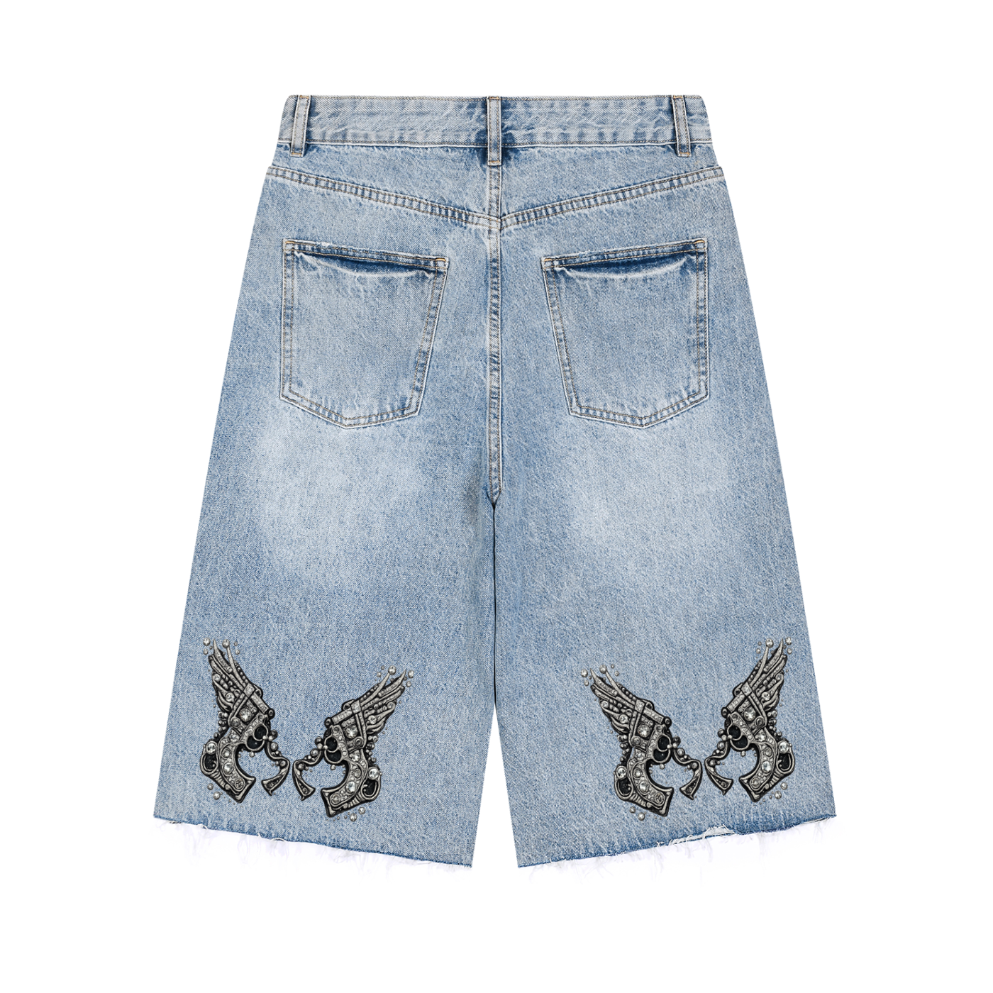 Men’s Vintage Wide Leg Denim Shorts