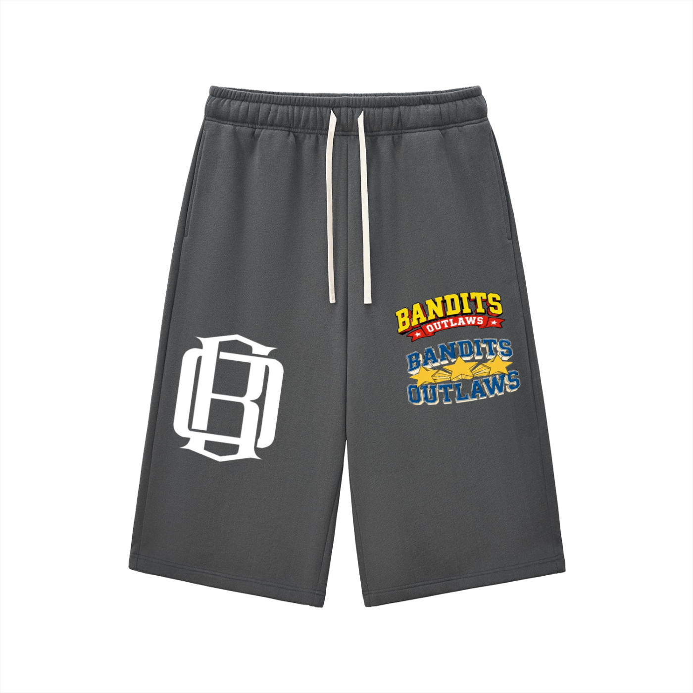 Relaxed Drawstring Three-quarter Sweatpants