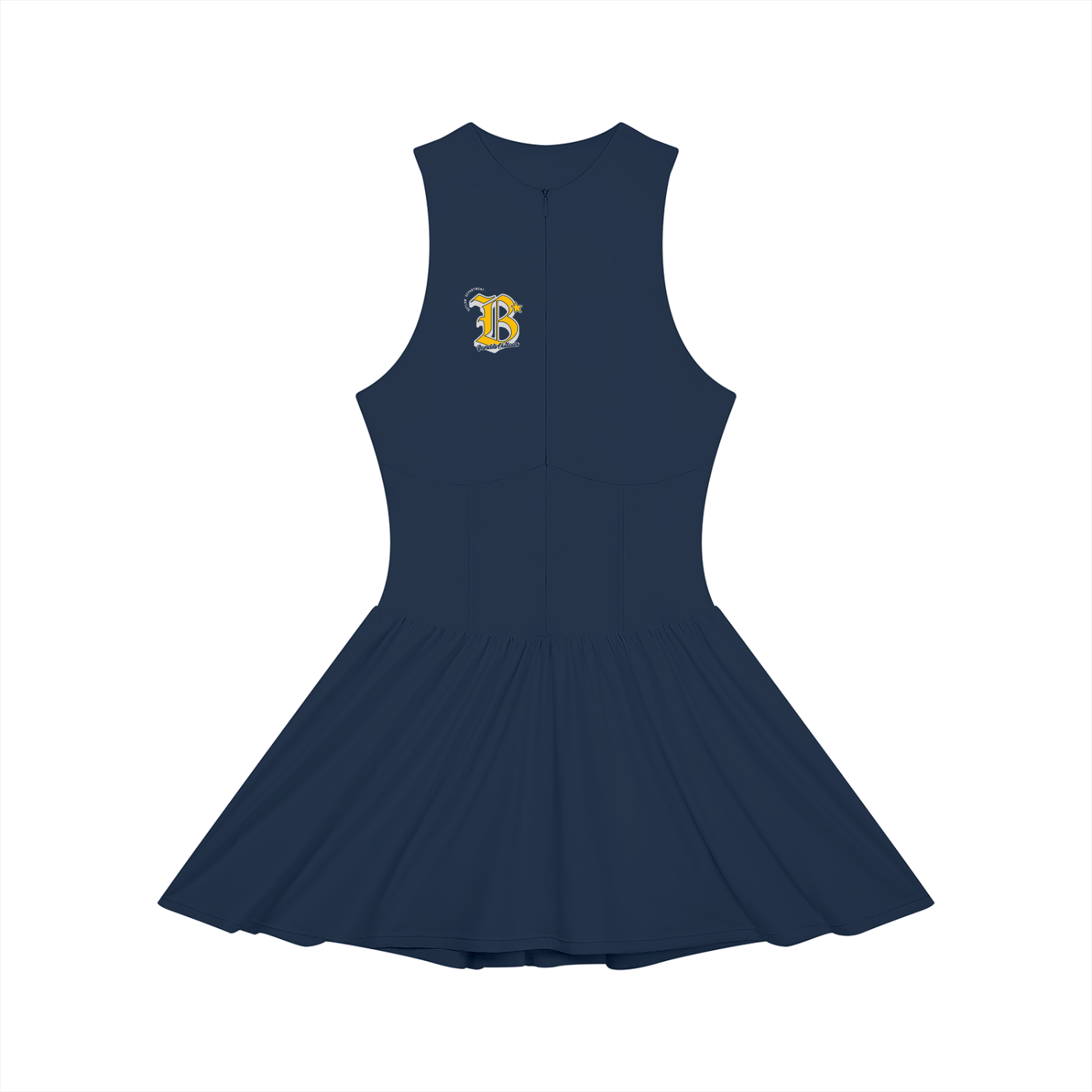 Women’s Ruched Sleeveless Full-Zip Dress