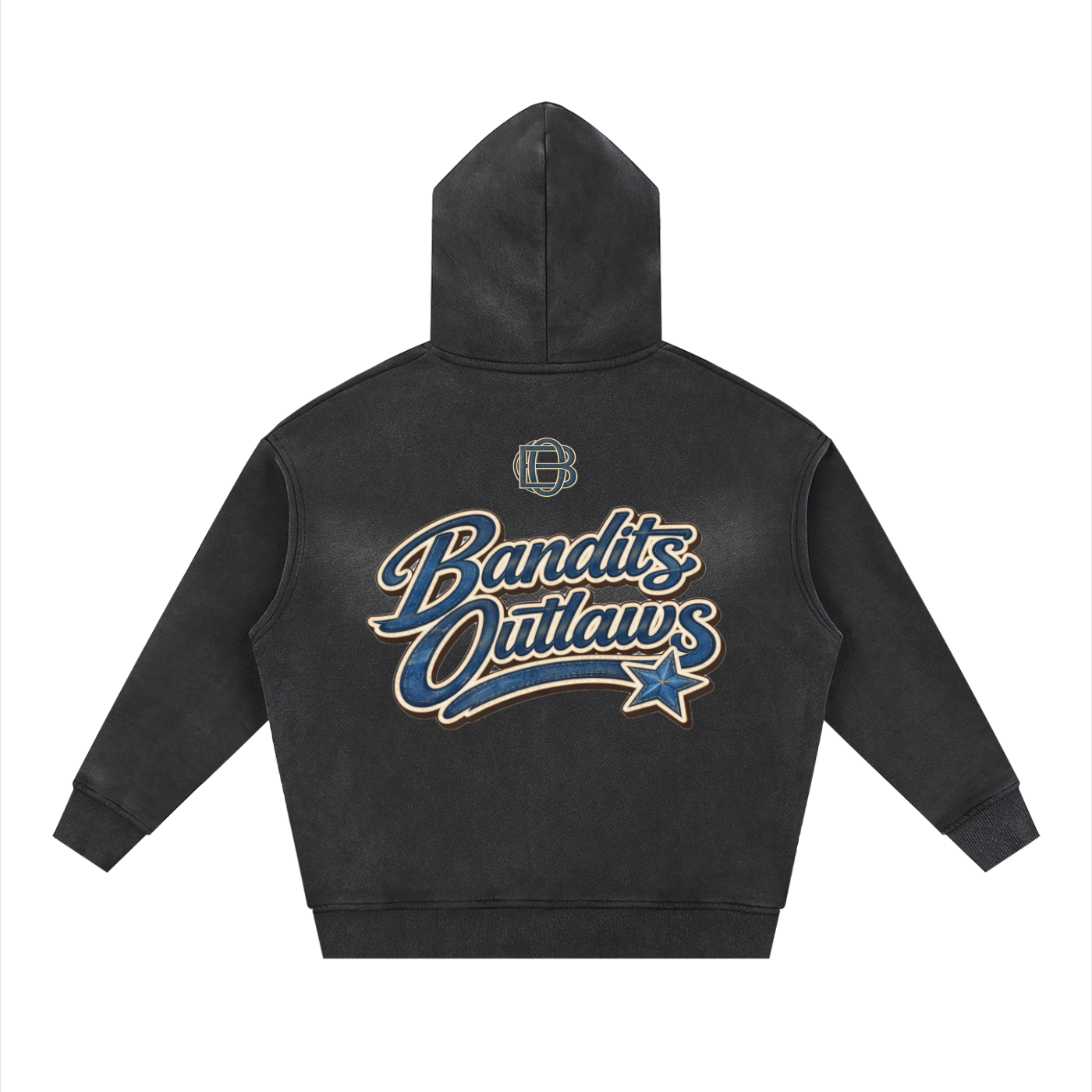 Sunfade Two-way Zipper Boxy Fleece Hoodie
