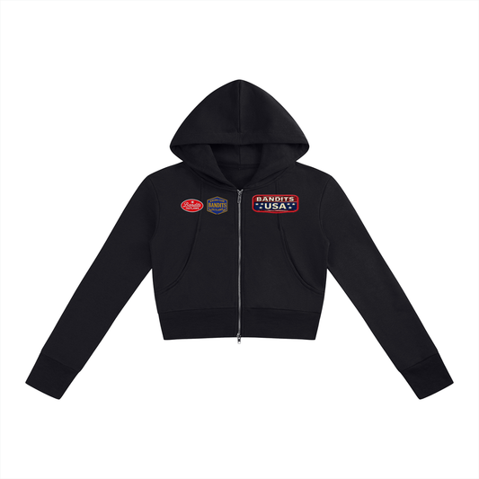 Women’s Slim Crop Full Zip Hoodie
