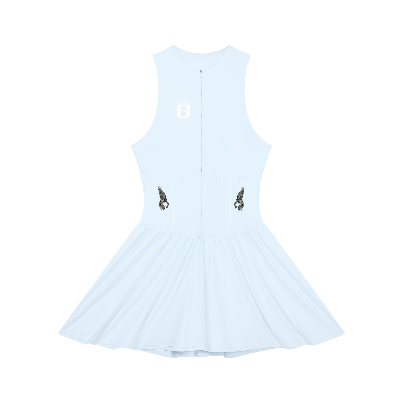 Women’s Ruched Sleeveless Full-Zip Dress