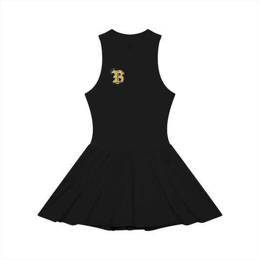 Women’s Ruched Sleeveless Full-Zip Dress