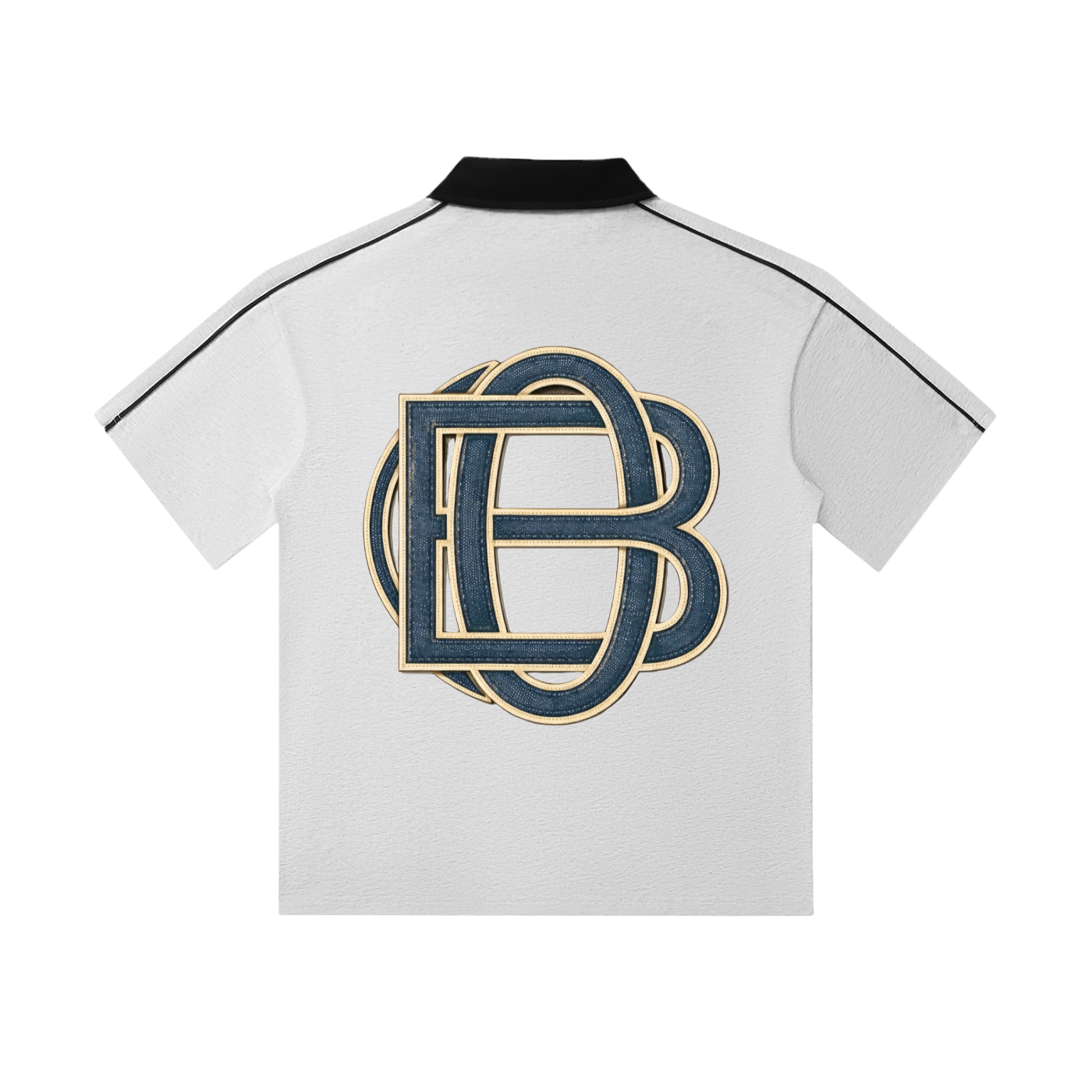 Contrast Collar Short-Sleeve Polo Shirt