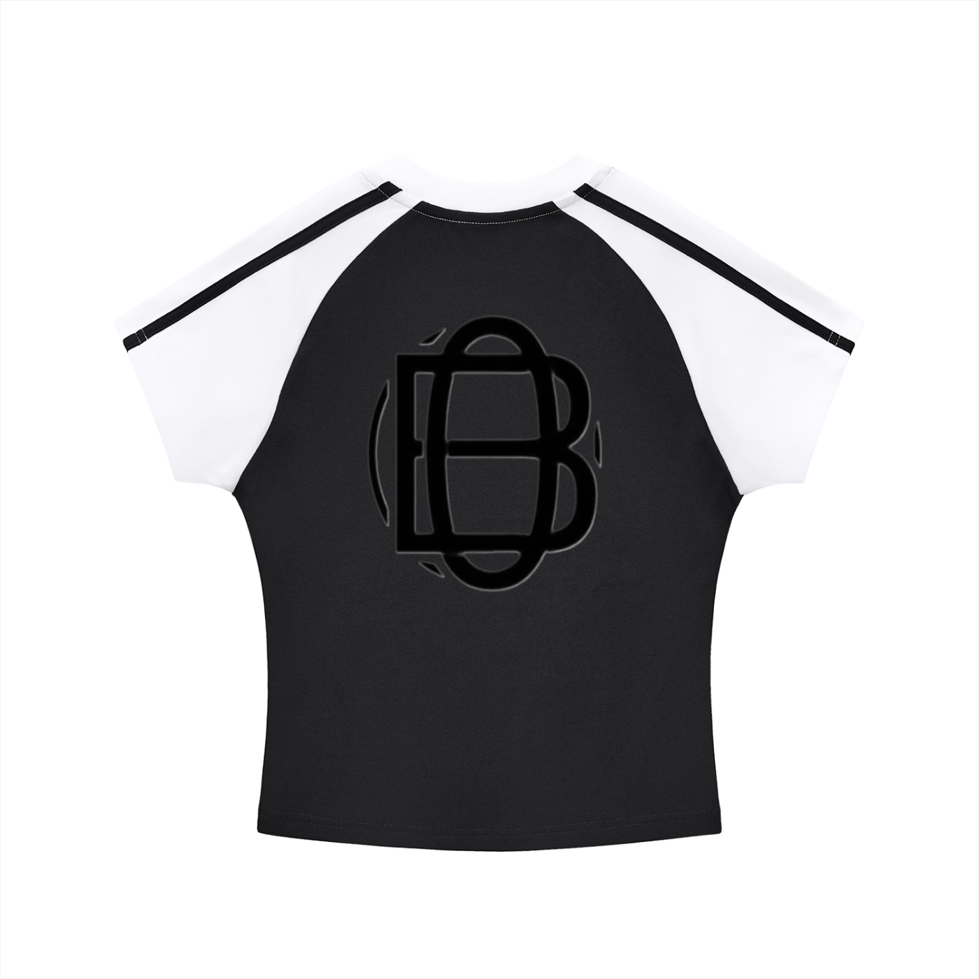 Contrast Stripes Bodycon Raglan  Sleeve T-Shirt