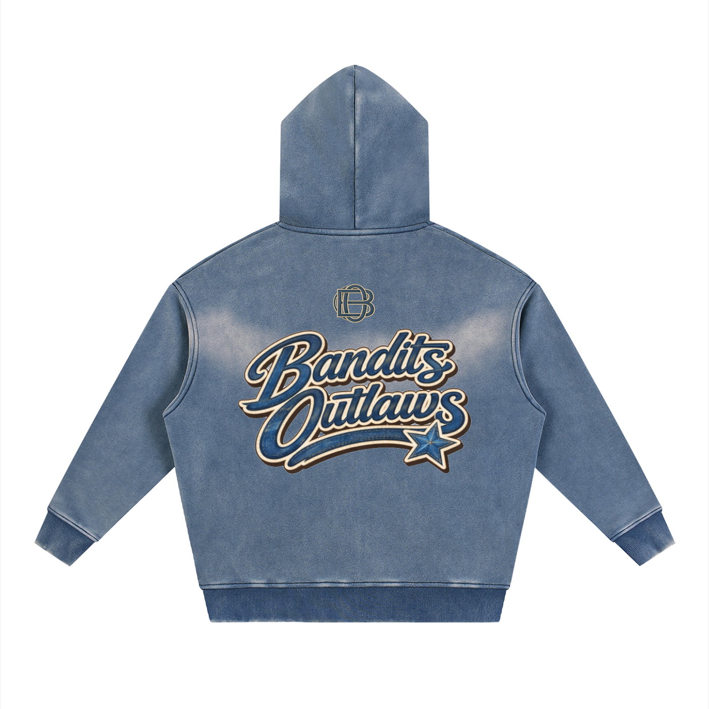 Sunfade Two-way Zipper Boxy Fleece Hoodie