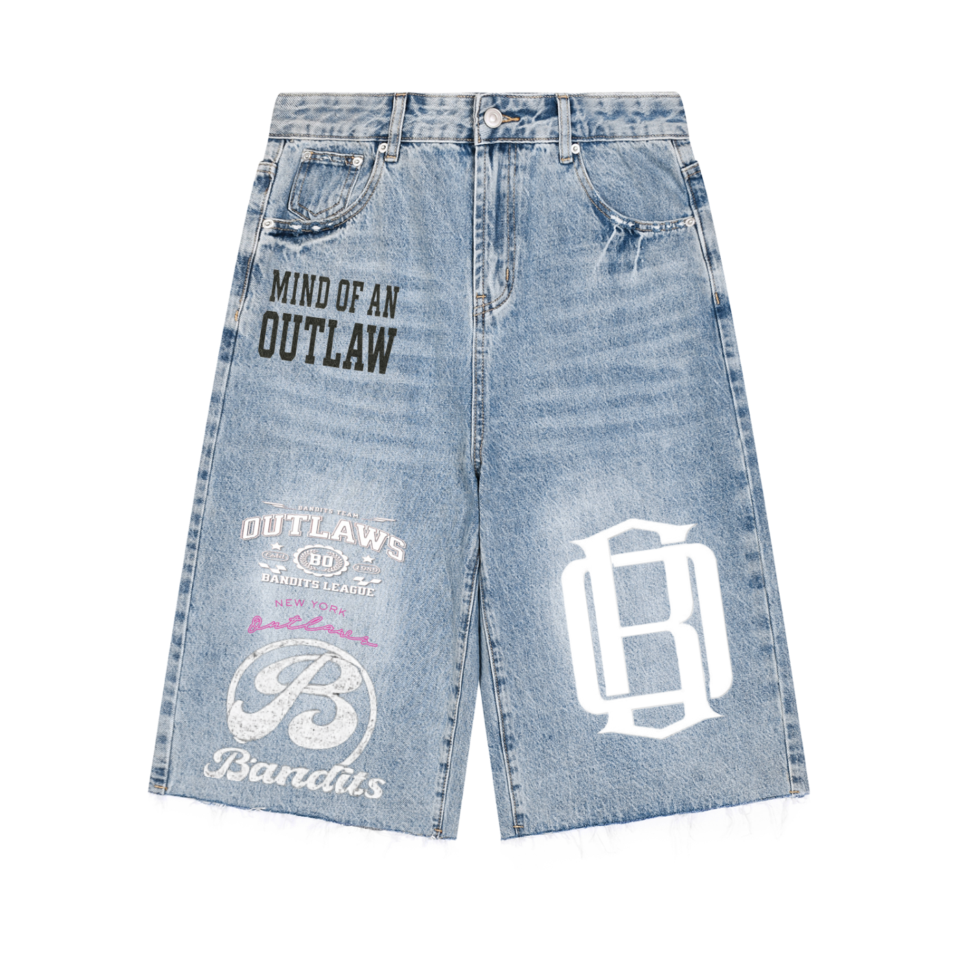 Men’s Vintage Wide Leg Denim Shorts