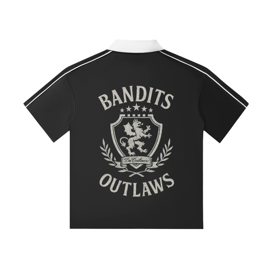 Contrast Collar Short-Sleeve Polo Shirt