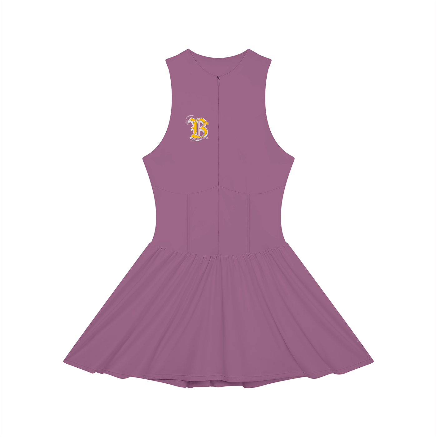 Women’s Ruched Sleeveless Full-Zip Dress