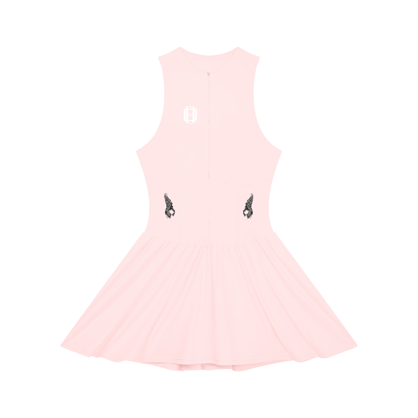 Women’s Ruched Sleeveless Full-Zip Dress