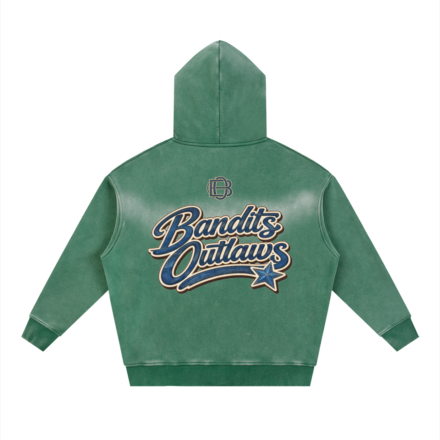 Sunfade Two-way Zipper Boxy Fleece Hoodie