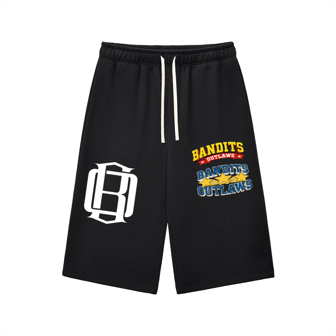 Relaxed Drawstring Three-quarter Sweatpants