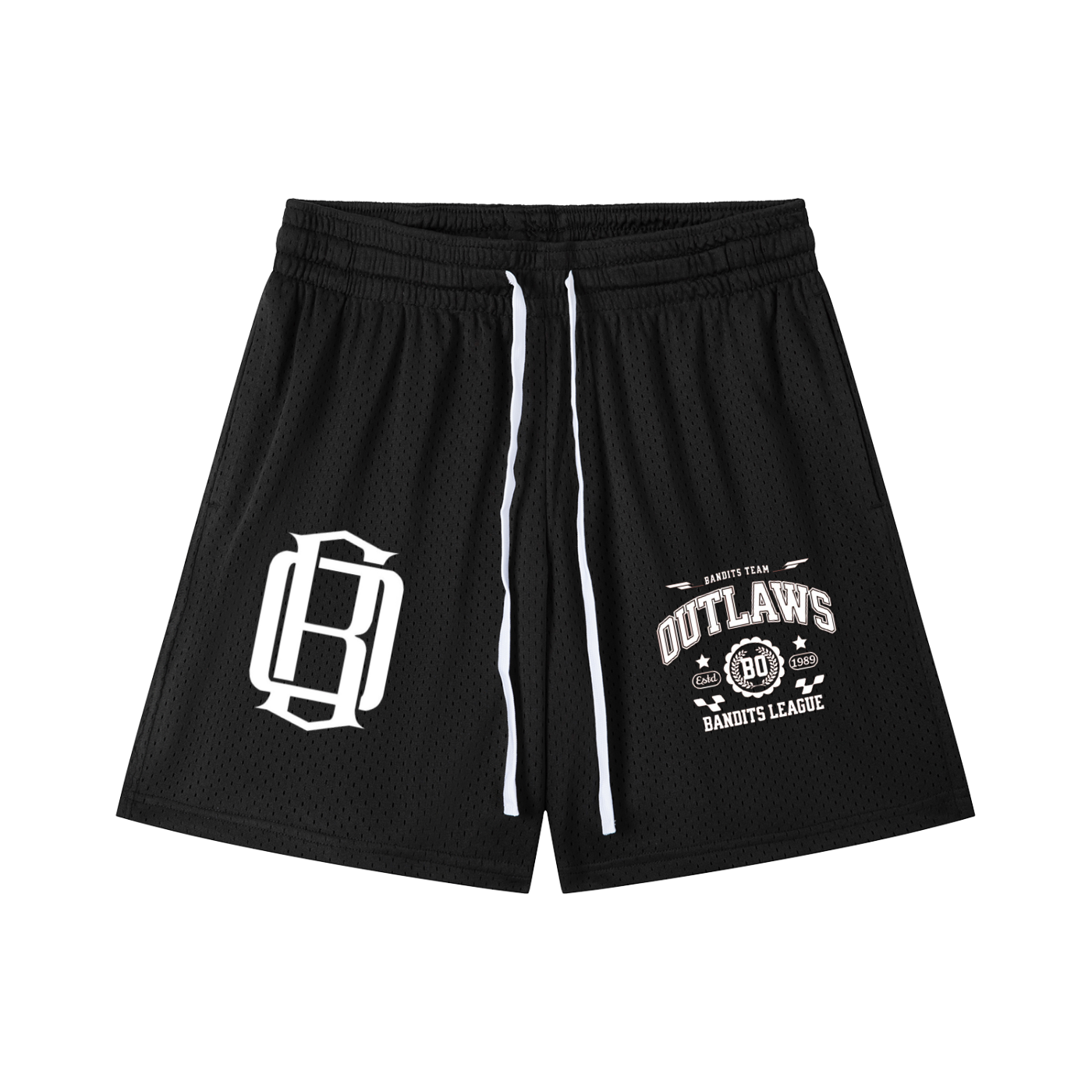 Mesh Drawstring Shorts gansta university